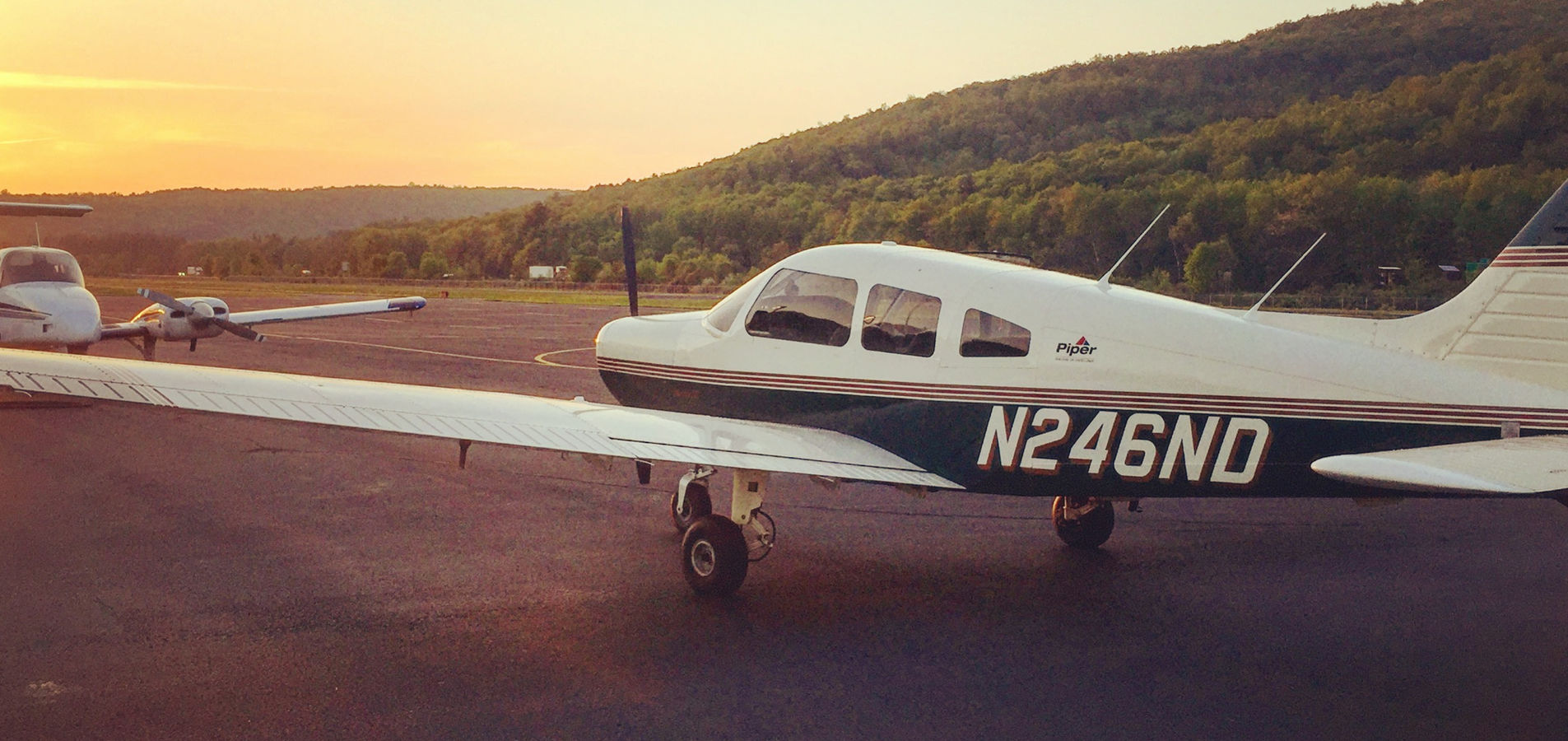 Aerial view from a Global Aviation Center training flight