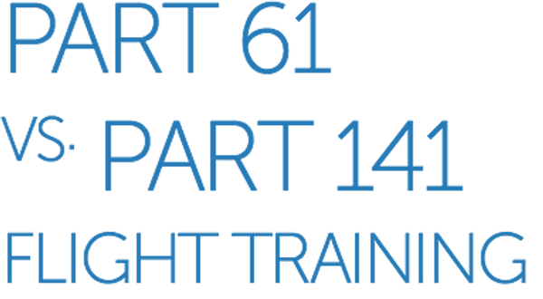 FAA Part 61 and Part 141 training programs